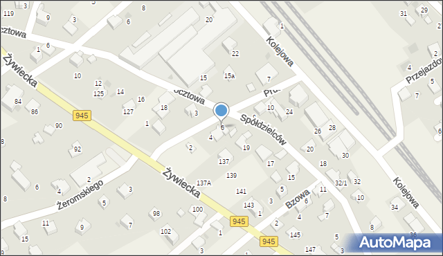 Łodygowice, Prusa, 6, mapa Łodygowice