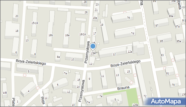 Łódź, Przemysłowa, 13A, mapa Łodzi