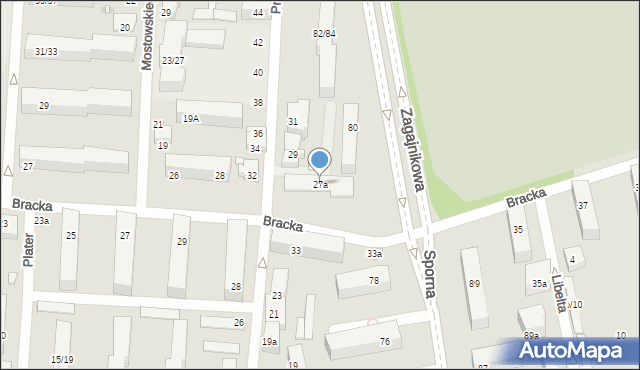 Łódź, Przemysłowa, 27a, mapa Łodzi