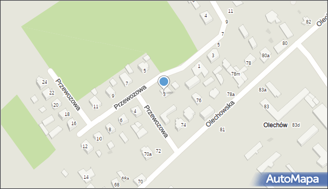 Łódź, Przewozowa, 3, mapa Łodzi