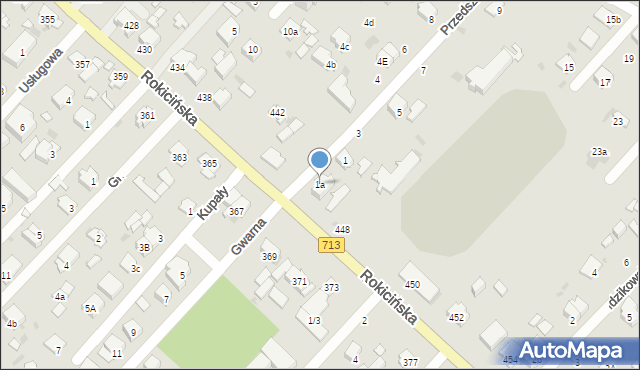 Łódź, Przedszkolna, 1a, mapa Łodzi