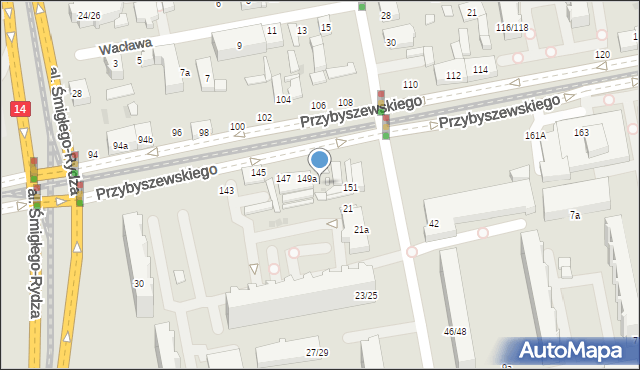 Łódź, Przybyszewskiego Stanisława, 147g, mapa Łodzi