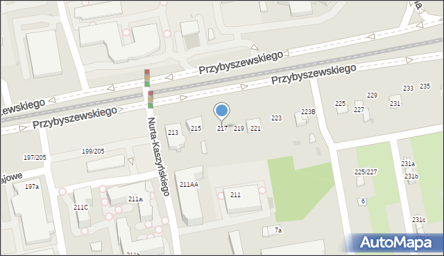 Łódź, Przybyszewskiego Stanisława, 217, mapa Łodzi