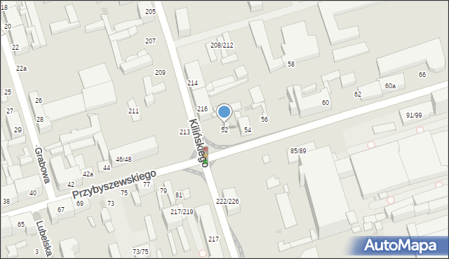Łódź, Przybyszewskiego Stanisława, 52, mapa Łodzi