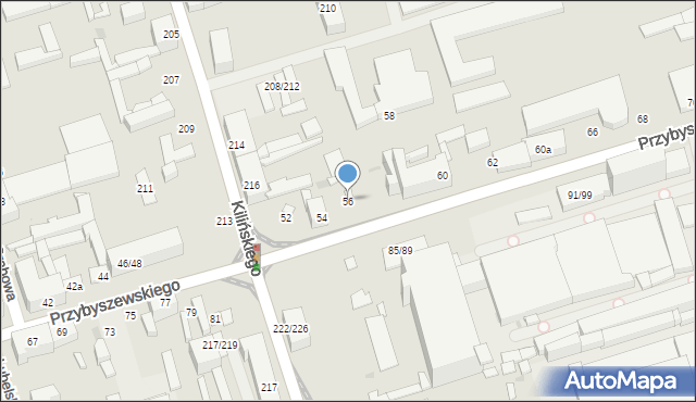 Łódź, Przybyszewskiego Stanisława, 56, mapa Łodzi