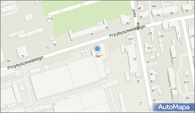 Łódź, Przybyszewskiego Stanisława, 99a, mapa Łodzi