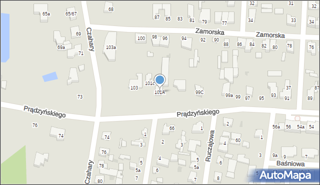Łódź, Prądzyńskiego Ignacego, gen., 101A, mapa Łodzi