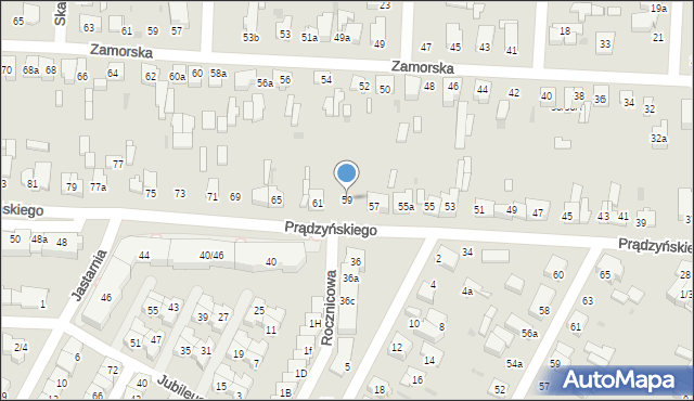 Łódź, Prądzyńskiego Ignacego, gen., 59, mapa Łodzi