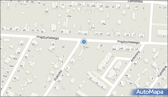 Łódź, Prądzyńskiego Ignacego, gen., 2, mapa Łodzi