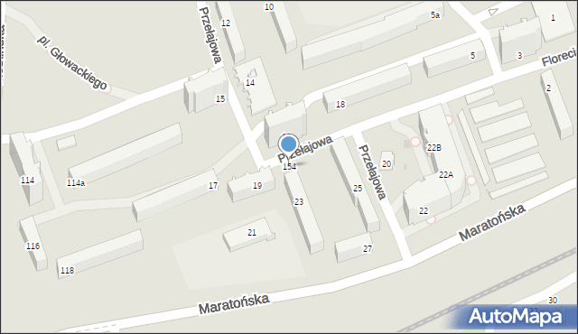 Łódź, Przełajowa, 154, mapa Łodzi