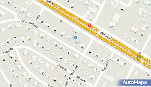 Łomianki, Przebiśniega, 16, mapa Łomianki