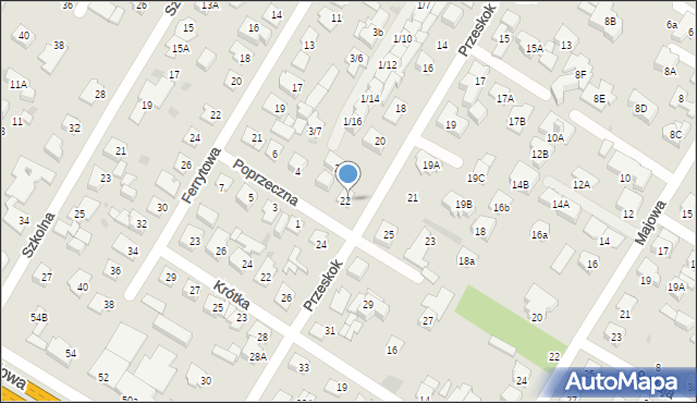 Łomianki, Przeskok, 22a, mapa Łomianki