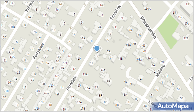 Łomianki, Przeskok, 9, mapa Łomianki