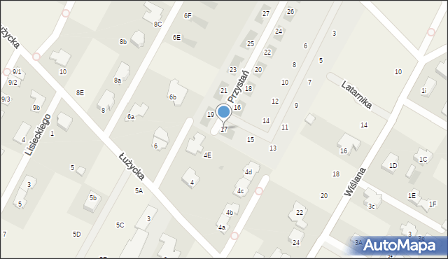 Łomianki Dolne, Przystań, 17, mapa Łomianki Dolne