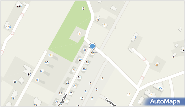 Łomianki Dolne, Przystań, 30, mapa Łomianki Dolne