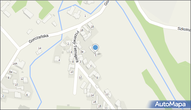 Łopuszna, Przerwy-Tetmajera Kazimierza, 1, mapa Łopuszna