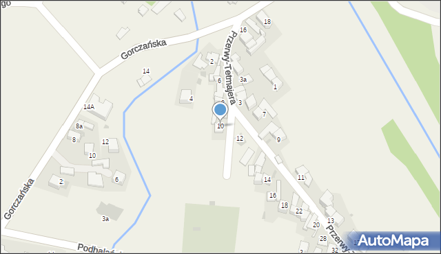 Łopuszna, Przerwy-Tetmajera Kazimierza, 10, mapa Łopuszna