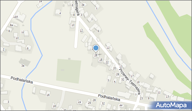 Łopuszna, Przerwy-Tetmajera Kazimierza, 16, mapa Łopuszna