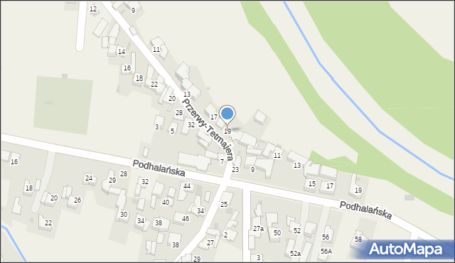 Łopuszna, Przerwy-Tetmajera Kazimierza, 19, mapa Łopuszna