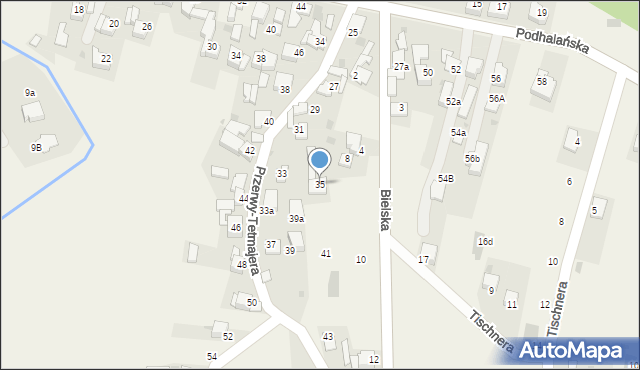 Łopuszna, Przerwy-Tetmajera Kazimierza, 35, mapa Łopuszna