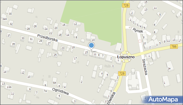 Łopuszno, Przedborska, 13, mapa Łopuszno
