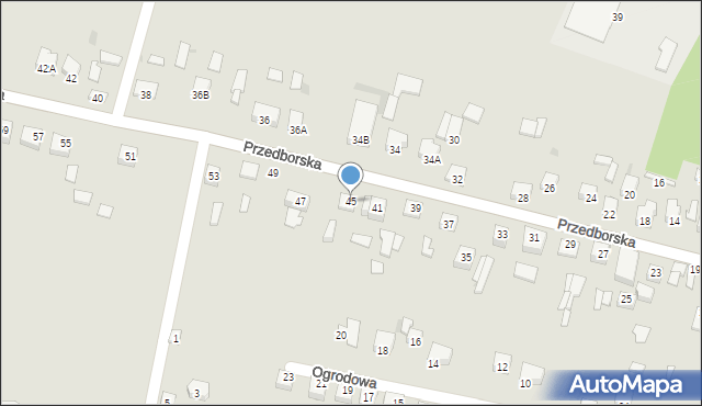 Łopuszno, Przedborska, 45, mapa Łopuszno