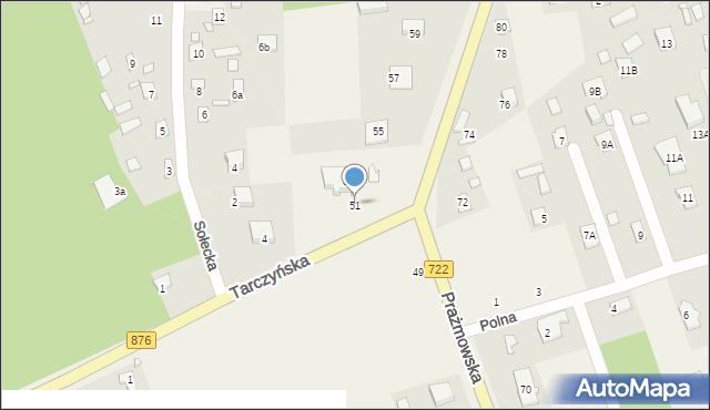 Łoś, Prażmowska, 51, mapa Łoś