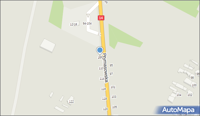 Łowicz, Prymasowska, 108, mapa Łowicza