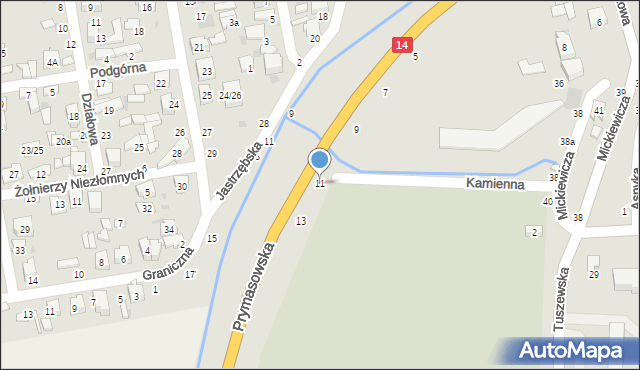 Łowicz, Prymasowska, 11, mapa Łowicza