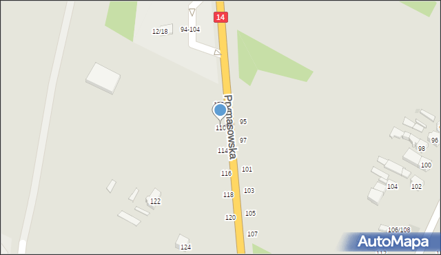 Łowicz, Prymasowska, 110, mapa Łowicza