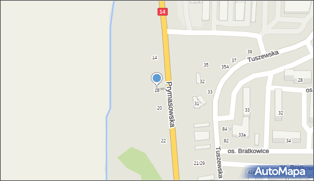 Łowicz, Prymasowska, 18, mapa Łowicza