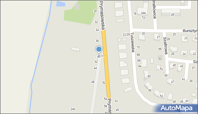 Łowicz, Prymasowska, 40, mapa Łowicza