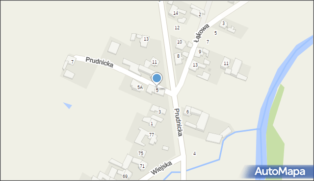 Łowkowice, Prudnicka, 5, mapa Łowkowice