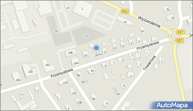 Lubawa, Przemysłowa, 14, mapa Lubawa