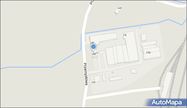 Lubin, Przemysłowa, 14b, mapa Lubin