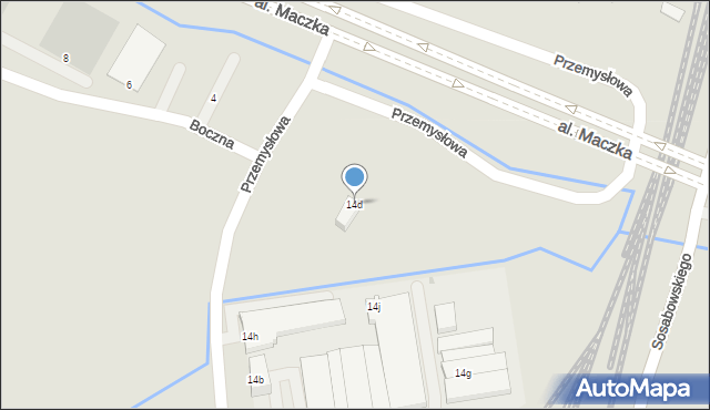 Lubin, Przemysłowa, 14d, mapa Lubin