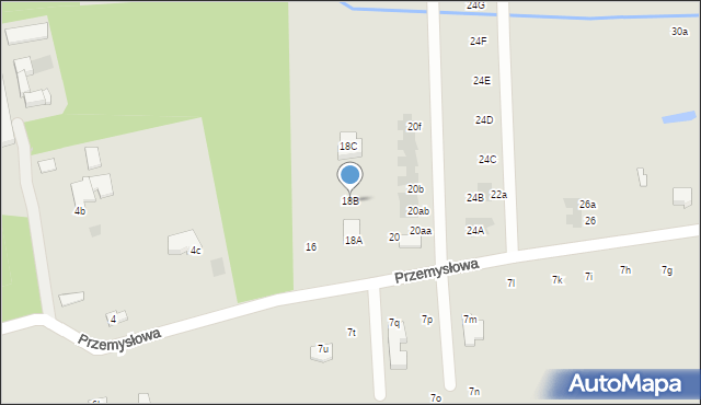 Lubin, Przemysłowa, 18B, mapa Lubin