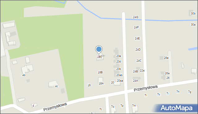 Lubin, Przemysłowa, 18C, mapa Lubin