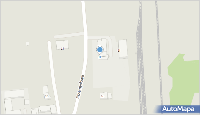 Lubin, Przemysłowa, 1F, mapa Lubin