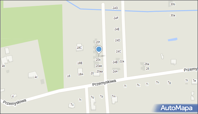 Lubin, Przemysłowa, 20c, mapa Lubin