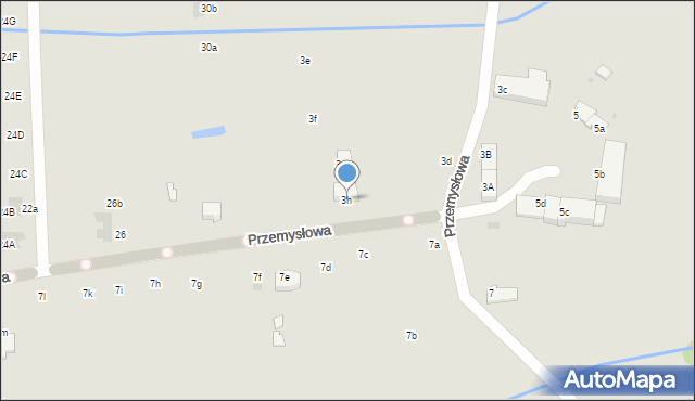 Lubin, Przemysłowa, 3h, mapa Lubin