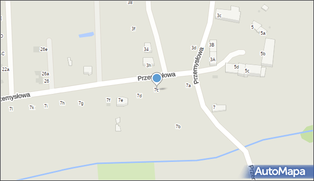 Lubin, Przemysłowa, 7c, mapa Lubin