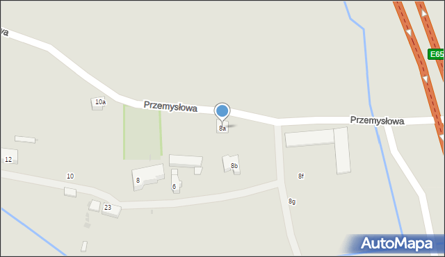 Lubin, Przemysłowa, 8a, mapa Lubin