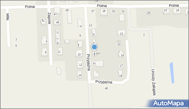 Lublewo Gdańskie, Przyjazna, 9, mapa Lublewo Gdańskie