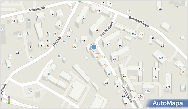 Lublin, Probostwo, 28, mapa Lublina