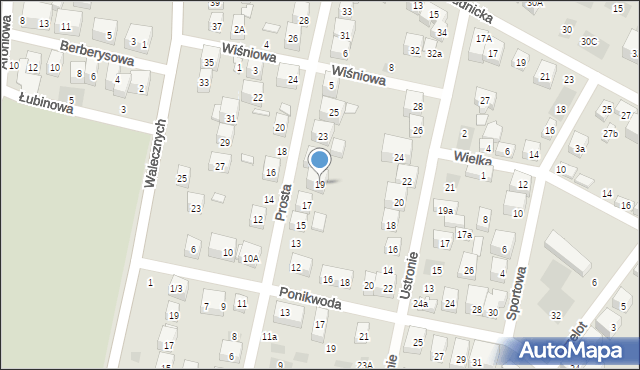 Lublin, Prosta, 19, mapa Lublina