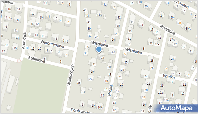 Lublin, Prosta, 22a, mapa Lublina