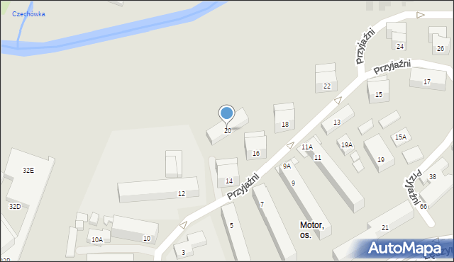 Lublin, Przyjaźni, 20, mapa Lublina