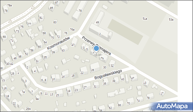 Lublin, Przerwy-Tetmajera Kazimierza, 7a, mapa Lublina