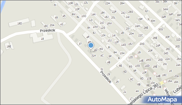 Lublin, Przeskok, 33, mapa Lublina